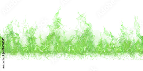 Seamless Fire Flames Border PNG – Realistic Horizontal Flame Line