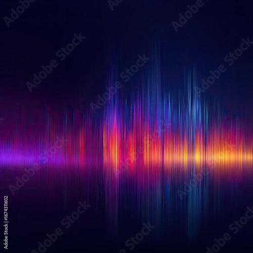 Abstract vibrant spectral wave forms