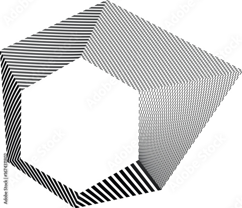 Vector art of geometric cube shape