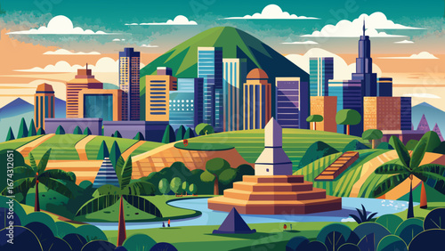 Kigali, Rwanda, a serene modern city of rolling green hills, memorials preserving history, and an inspiring spirit of resilience pointing toward a hopeful future in Central Africa.