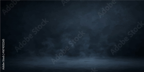 Blackboard with alpha channel in a dark smoke texture with blue clouds