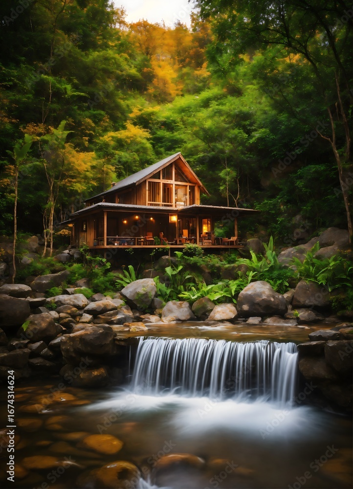 Fototapeta premium waterfall in the forest