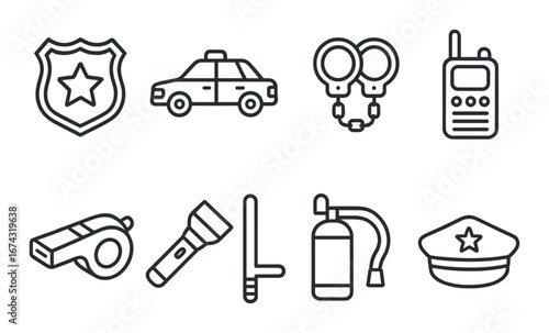 linear icons set