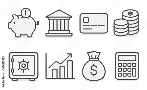 linear icons set