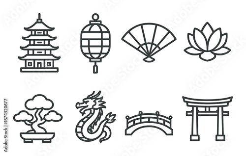 linear icons set
