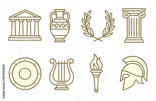 linear icons set