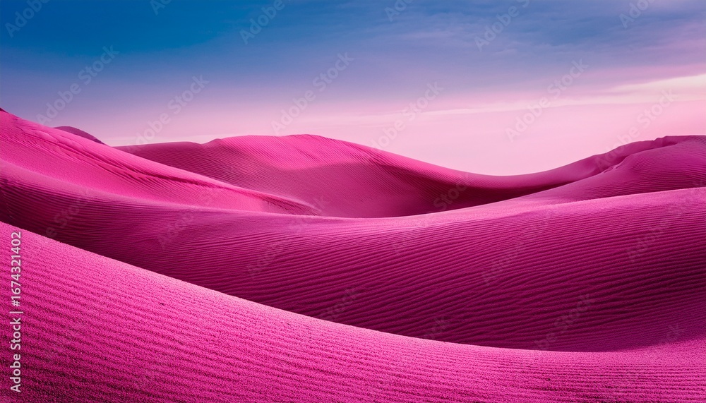 Obraz premium pink wavy landscape