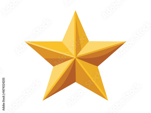 Wallpaper Mural Golden star vector illustration on white background Torontodigital.ca