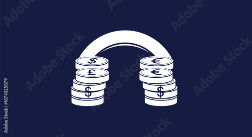 Financial Bridge Concept.