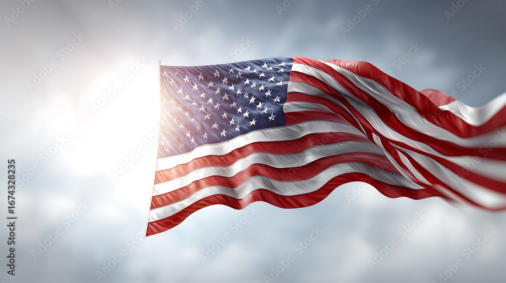 Obraz premium Waving american flag patriotic symbol usa united states of america image