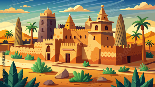 Djenné, Mali, famous for its monumental Great Mosque of mud-brick architecture, annually restored by locals, showcasing an enduring community tradition in the heart of the Sahel.