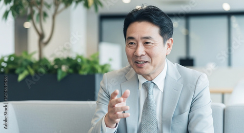 Plakat 会社社長 役員のインタビューカット