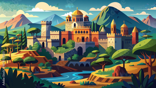 Gondar, Ethiopia, the “Camelot of Africa,” with medieval castles, frescoed churches, and royal ruins, echoing the grandeur of a once-mighty Ethiopian empire in the highlands.