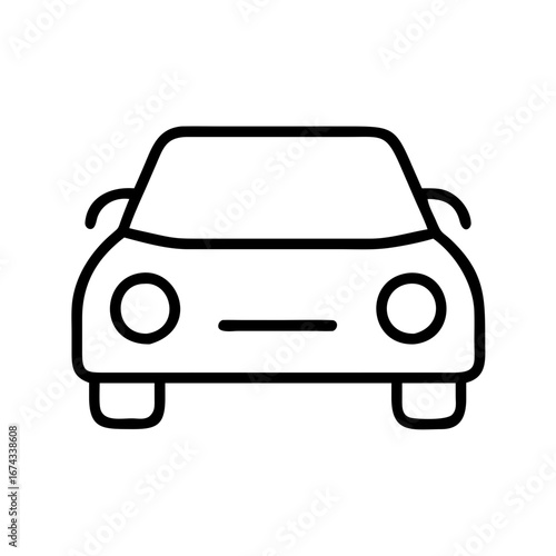 Car vehicle automobile transport transportation drive auto automotive icon front view design