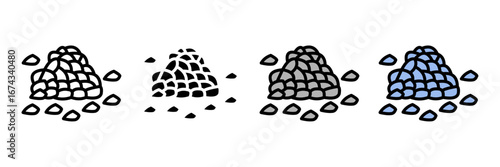 building material Icon Set Multiple Style Collection. Wood, Metal, Plastic, Glass, Stone, Fabric, Ceramic, Leather, Paper, Foam, Carbon, Brick, Bamboo, Marble, Sand, Clay, Wool, Cotton, Acrylic, Nylon