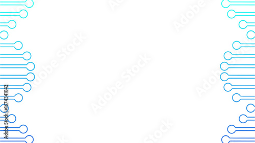 DNA Strand frame on white background, double helix spiral nucleotide chain, genetic biotechnology, genome molecule border, empty medical science technology research backdrop with copy space