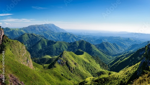 breathtaking green mountain panorama of enchanting ella landscapes inspiring tranquility ideal for naturefocused projects