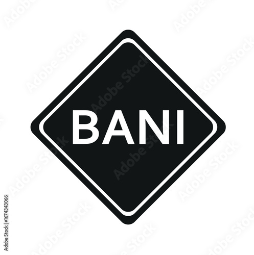 alphabet letter block in the word BANI 