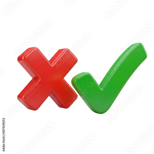Create 3D Checkmarks and Crosses with Transparent Backgrounds Using Simple Techniques
