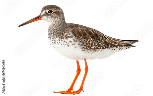 Common Redshank on transparent background, png