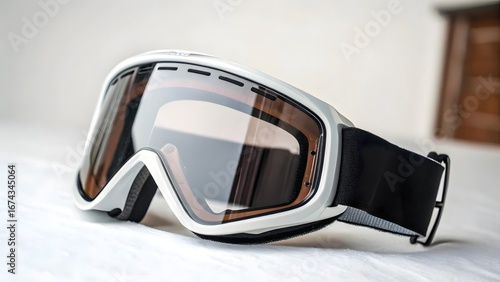 “Ski Goggles Mockup on Blank Surface – Premium Winter Sports Gear Template for Designers”