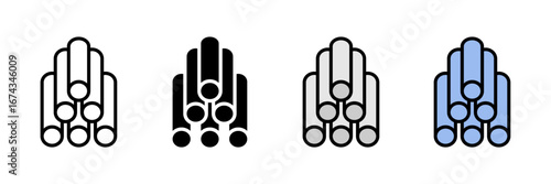 building material Icon Set Multiple Style Collection. Wood, Metal, Plastic, Glass, Stone, Fabric, Ceramic, Leather, Paper, Foam, Carbon, Brick, Bamboo, Marble, Sand, Clay, Wool, Cotton, Acrylic, Nylon