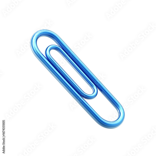 Wallpaper Mural Blue Plastic Paper Clip Isolated on Transparent Background Torontodigital.ca