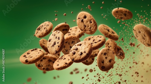 Falling chocolate chip cook...