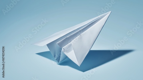 Free Download Paper airplane flying against blue sky background - GFXLoad
