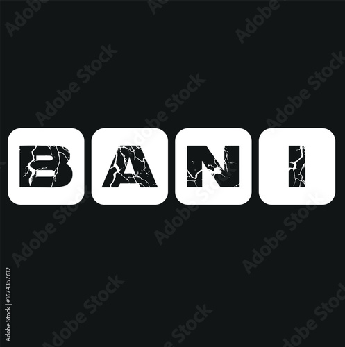 alphabet letter block in the word BANI (Fragile, Anxious, Non-Linear and Incomprehensible) on background