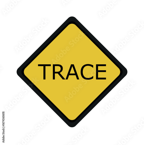  trace vector icon on white background