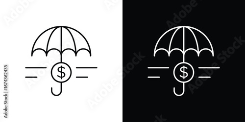 assets protection icons with Editable strokes set for UI UX