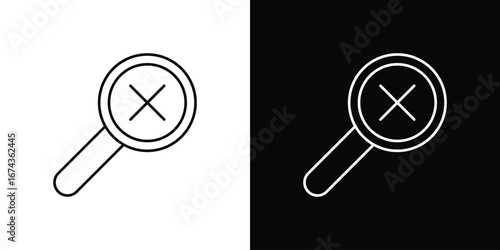 Zoom out icons with Editable strokes set for UI UX