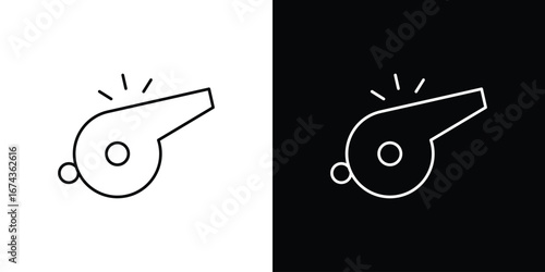Whistle icons with Editable strokes set for UI UX