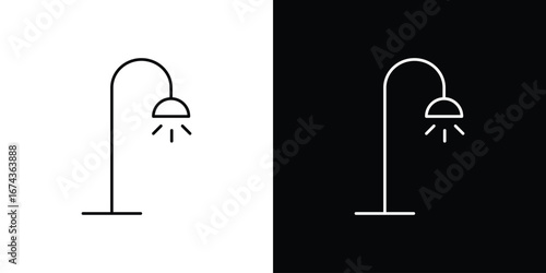 Street light icons with Editable strokes set for UI UX