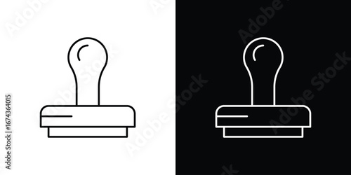 Stamp icons with Editable strokes set for UI UX