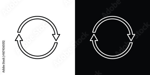 Recycle icons with Editable strokes set for UI UX