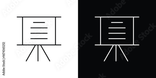 Presentation icons with Editable strokes set for UI UX