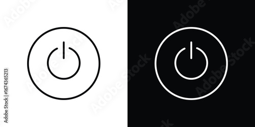 Power icons with Editable strokes set for UI UX