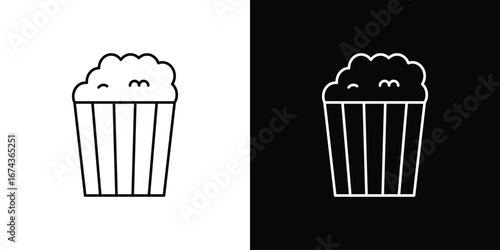 Popcorn icons with Editable strokes set for UI UX