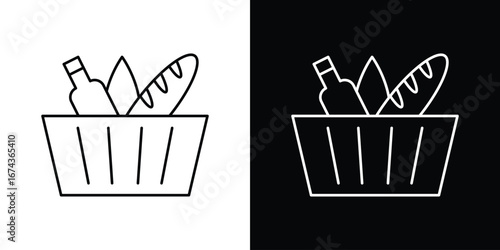 Picnic icons with Editable strokes set for UI UX