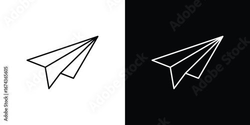 Paper plane icons with Editable strokes set for UI UX