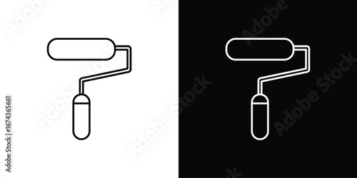 Paint roller icons with Editable strokes set for UI UX