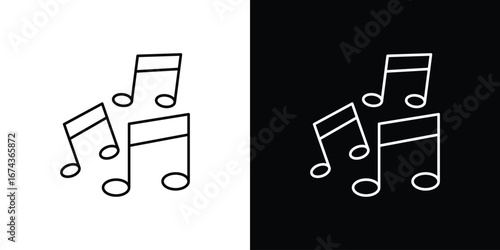 Music icons with Editable strokes set for UI UX