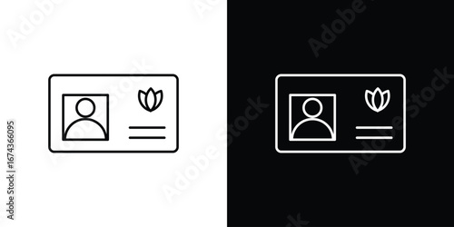 Medical marijuana card icons with Editable strokes set for UI UX