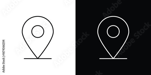 Map marker icons with Editable strokes set for UI UX