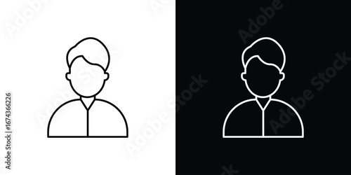 Man icons with Editable strokes set for UI UX