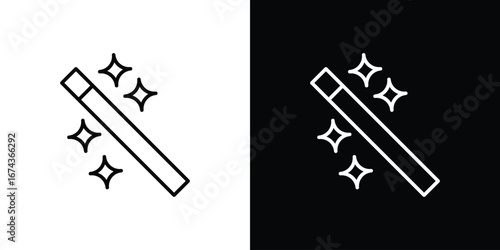 Magic wand icons with Editable strokes set for UI UX