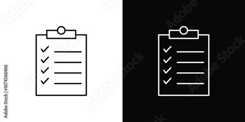 List check icons with Editable strokes set for UI UX