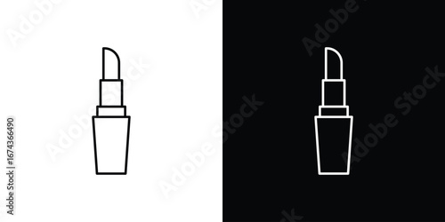 Lipstick icons with Editable strokes set for UI UX